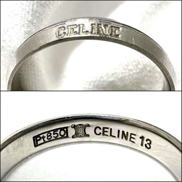 CELINE Platinum Ring US Size 6.25 #53 - Picture 8 of 10